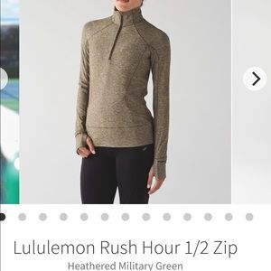 Lululemon Rush Hour 1/2 zip